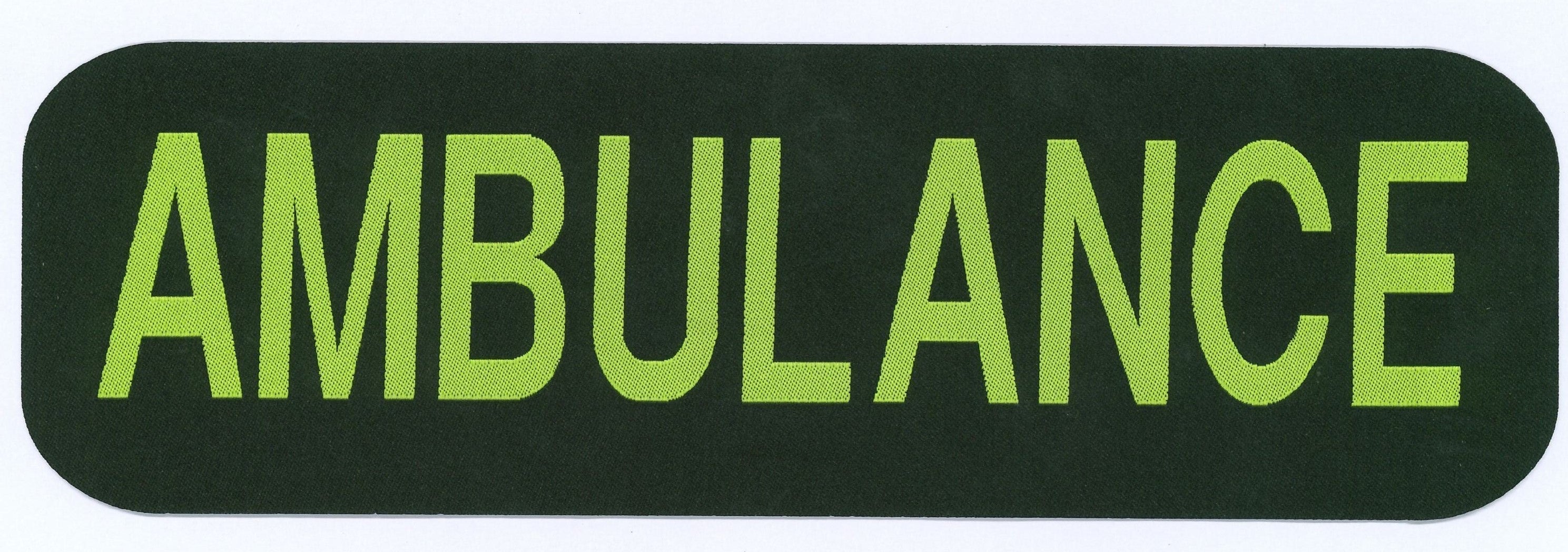 Ambulance Patch Large - Dark Green