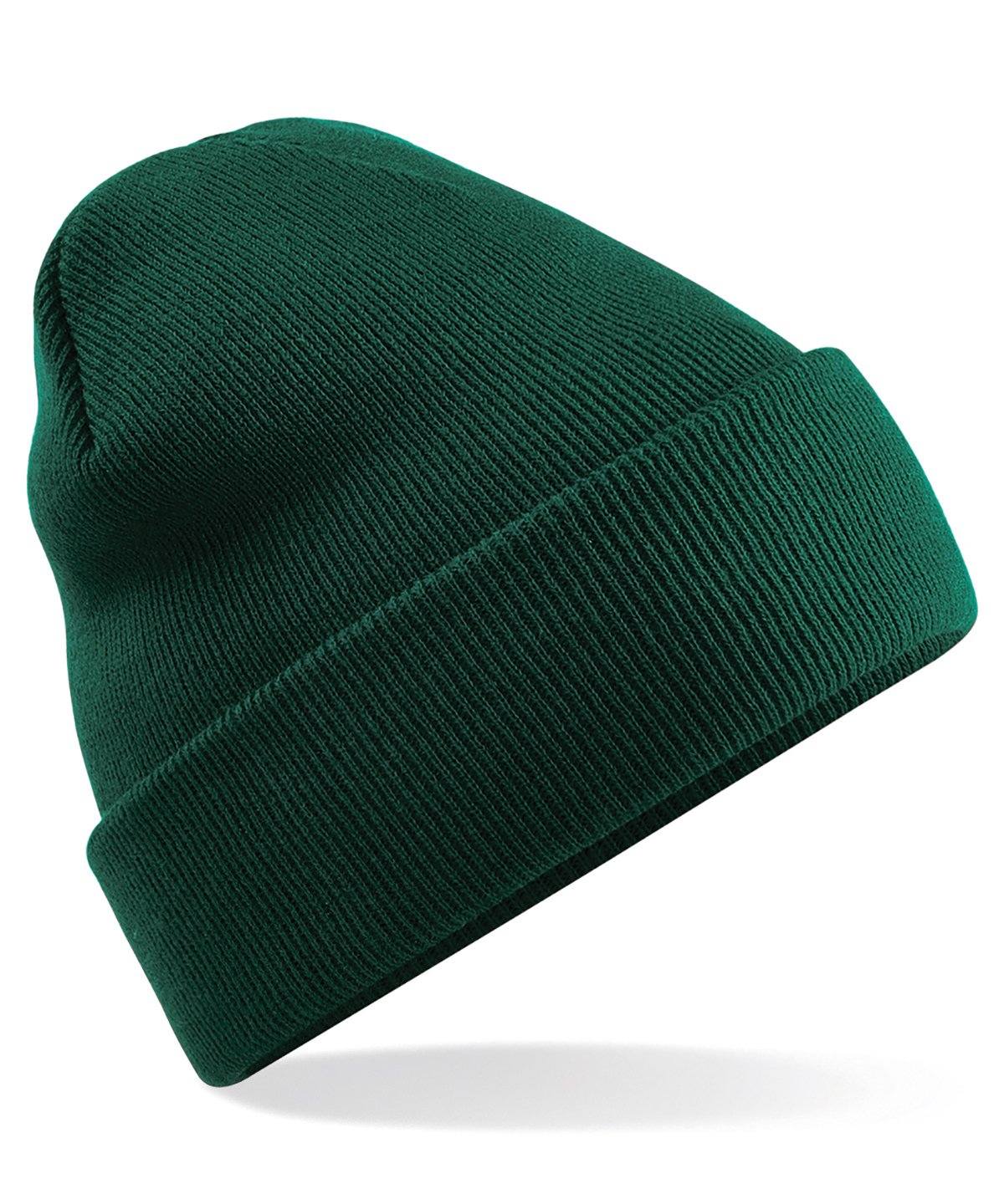 Ambulance Green Beanie with cuffed design, double-layer knit, and soft-touch acrylic fabric.