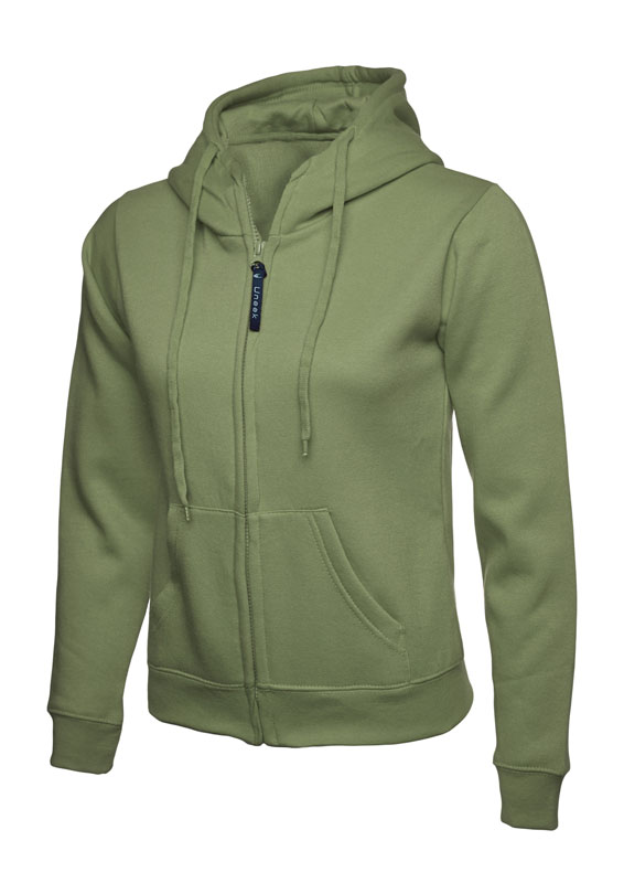 Ladies Classic Full Zip Hooded Sweatshirt