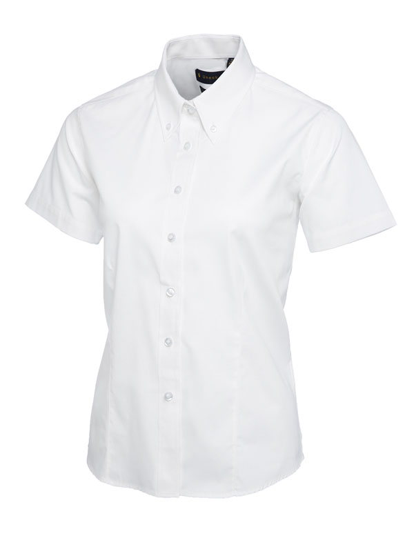 Ladies Pinpoint Oxford Half Sleeve Shirt